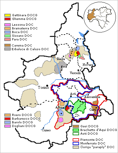 Karta över Piemonte | Karta 2020